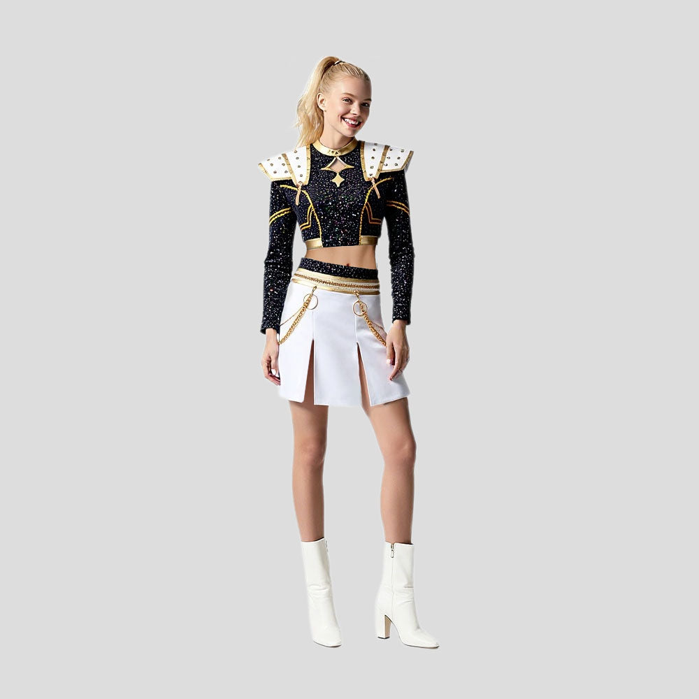 Halloween Cosplay Kostüm Kinder Schwarz Weiß