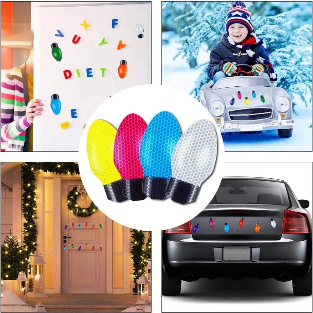 Weihnachts Deko Magnetische Glühbirnen Aufkleber