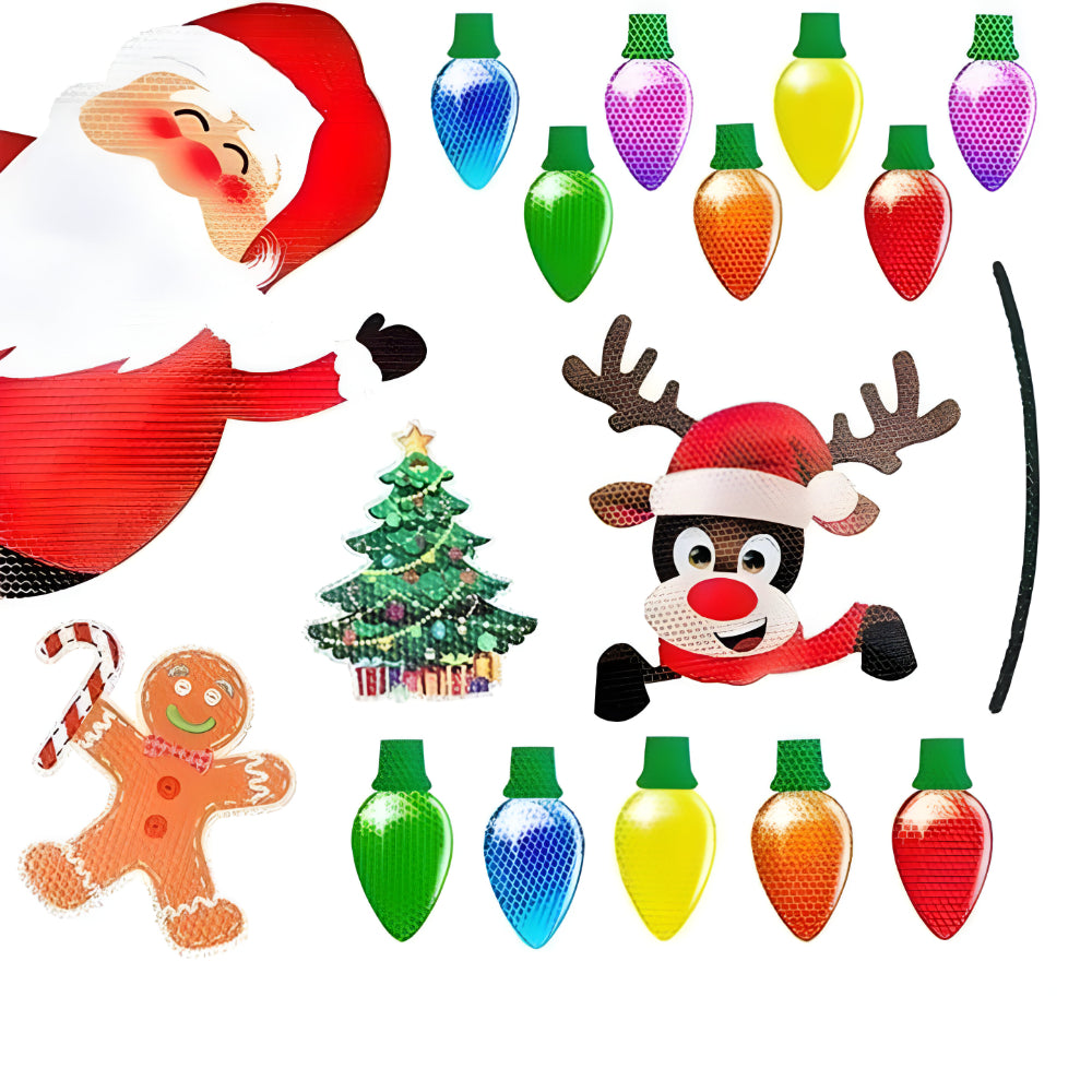 Weihnachts Deko Magnetische Glühbirnen Aufkleber