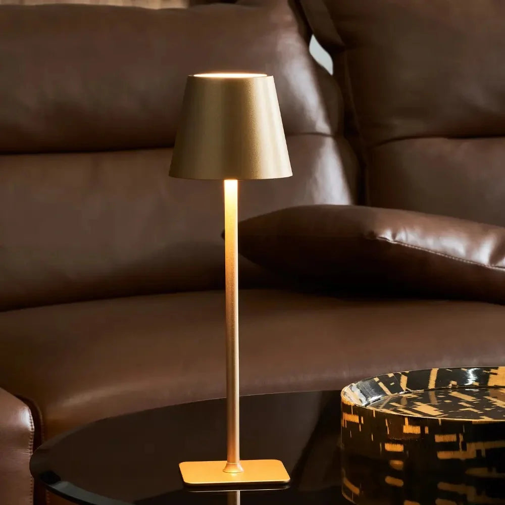 LED Tischlampe dimmbar Metall Akku modern