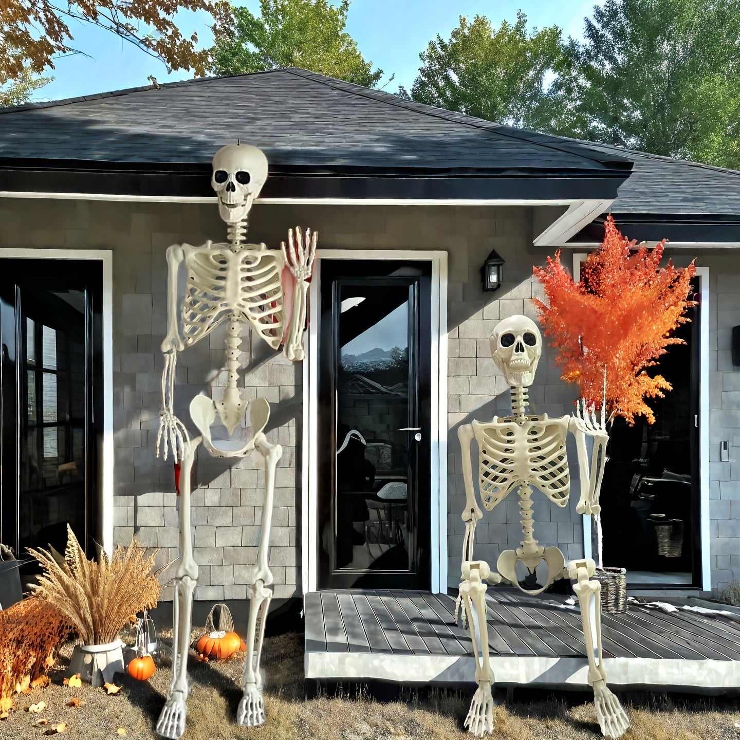 Halloween Skelett Kunststoff Deko Figur