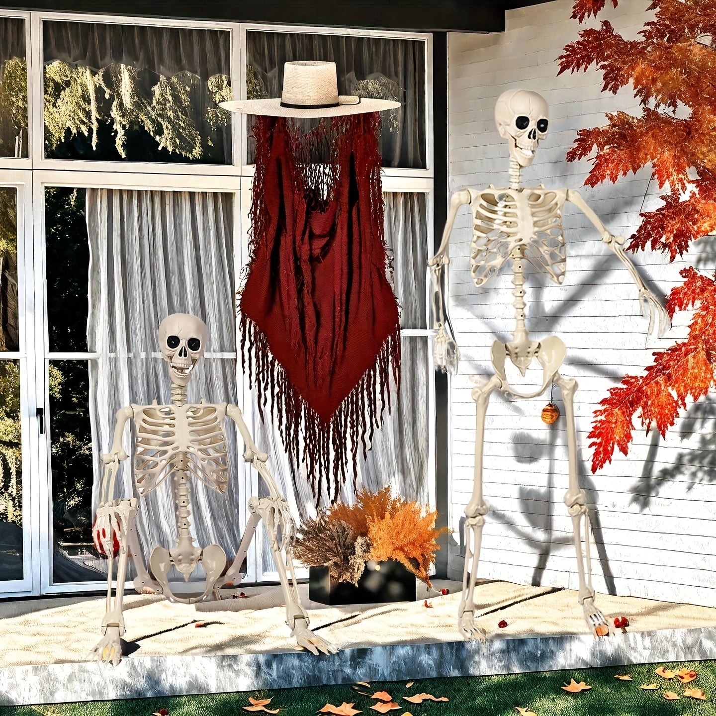 Halloween Skelett Kunststoff Deko Figur
