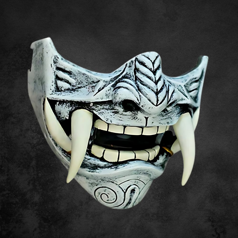 Halbe Oni Maske - Dämonisches Samurai Design - Image 9