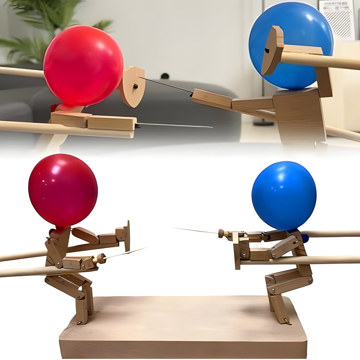 Holzspielzeug Fencing Puppen Ballon Spiel