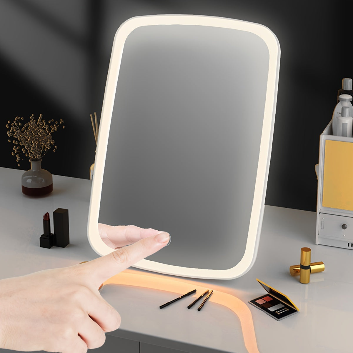 LED Schminkspiegel Modern Tragbar Touch