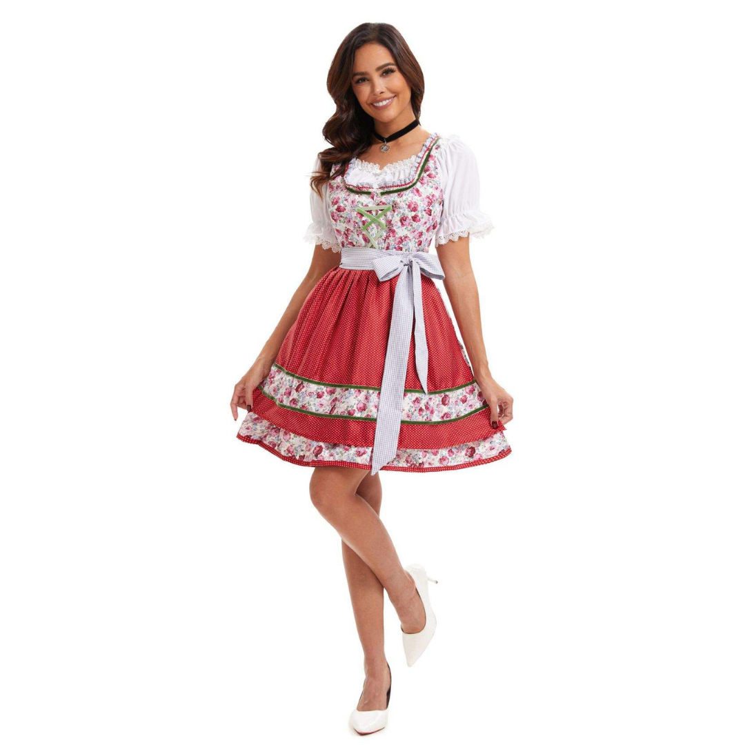 Damen Oktoberfest Outfit | Kurz Bestickt
