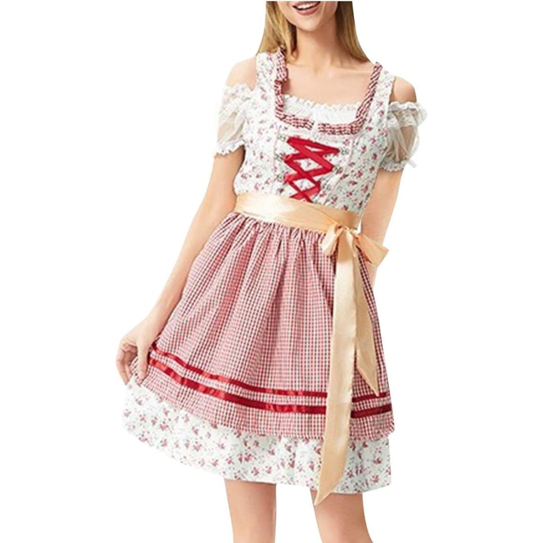 Damen Oktoberfest Outfit | Kurz Bestickt