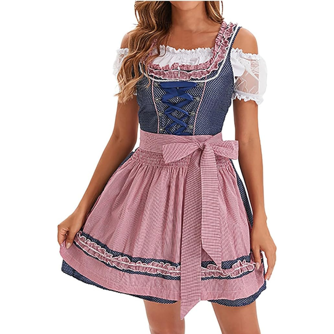 Damen Oktoberfest Outfit | Kurz Bestickt