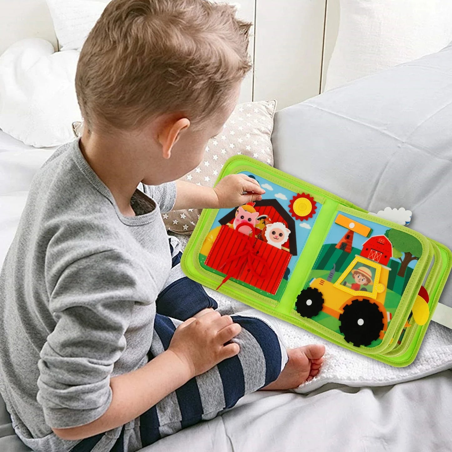 Lernbuch Kinder Interaktive Bauernhof Tiere