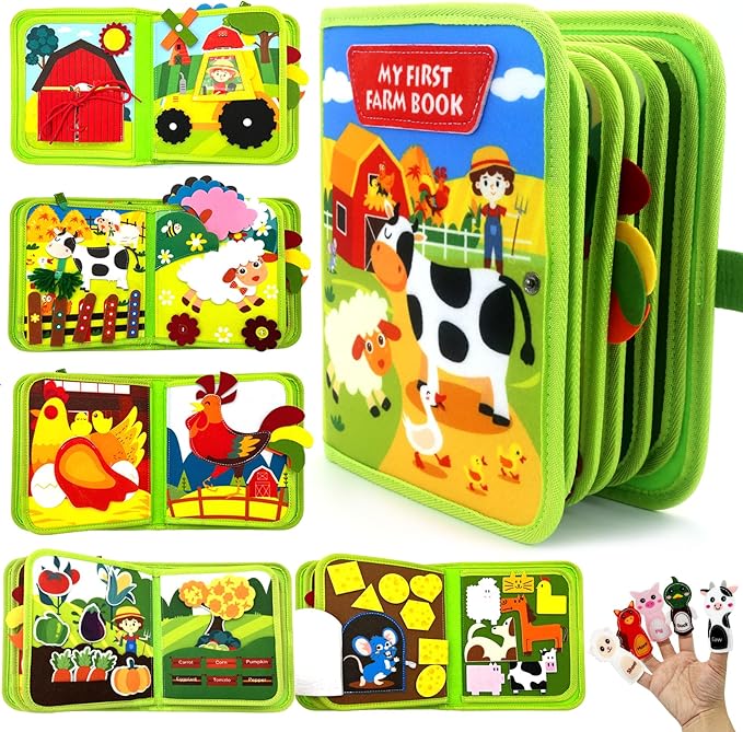 Lernbuch Kinder Interaktive Bauernhof Tiere