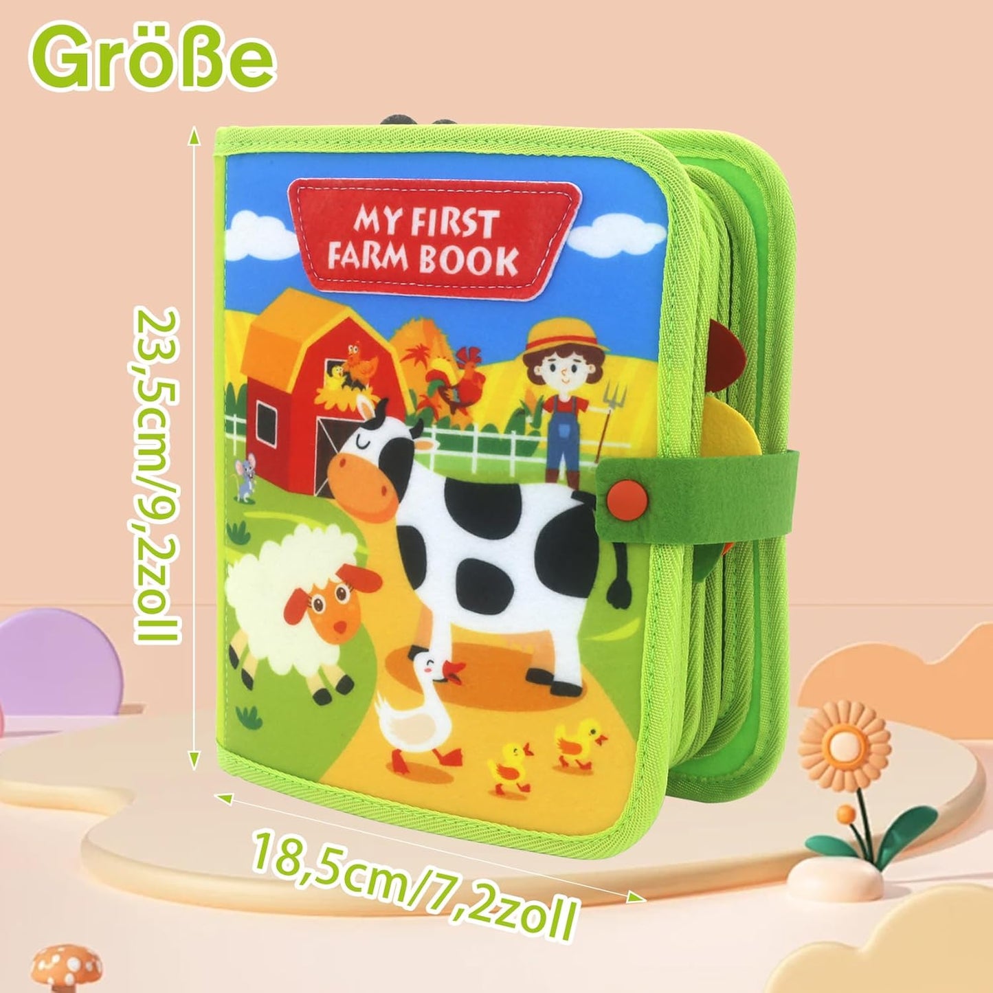 Lernbuch Kinder Interaktive Bauernhof Tiere