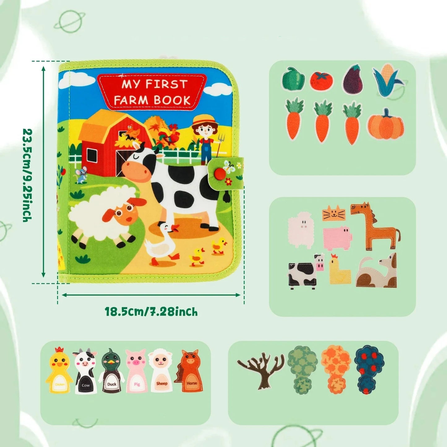 Lernbuch Kinder Interaktive Bauernhof Tiere