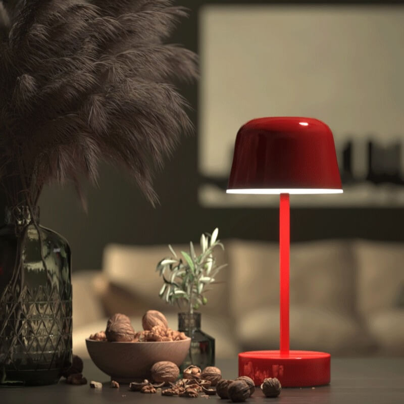 Tischlampe Modern LED Akku Touch Rot Design