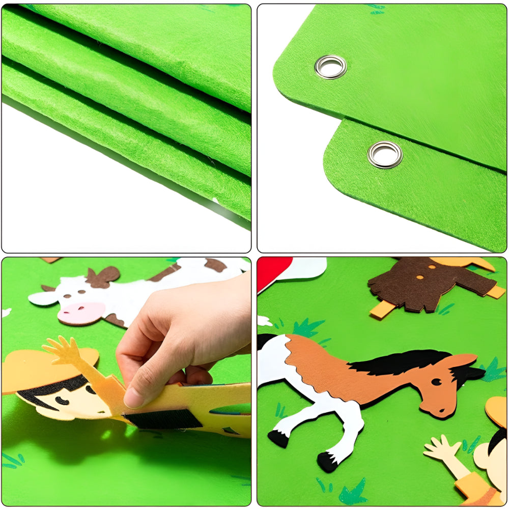 Wandspiel Filz Kinder Tiere Lernspielzeug