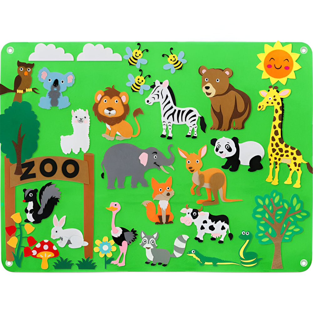 Wandspiel Filz Kinder Tiere Lernspielzeug