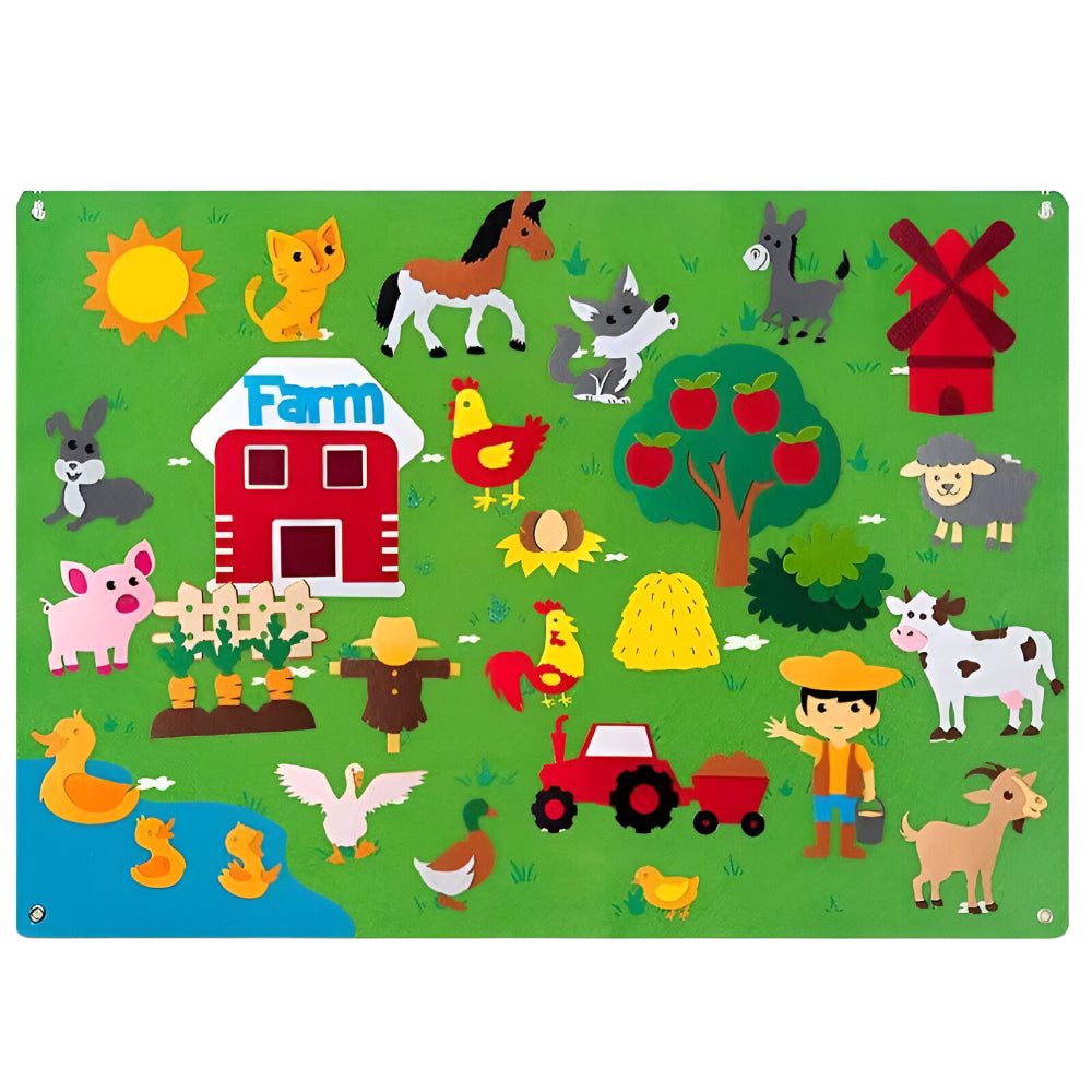 Wandspiel Filz Kinder Tiere Lernspielzeug