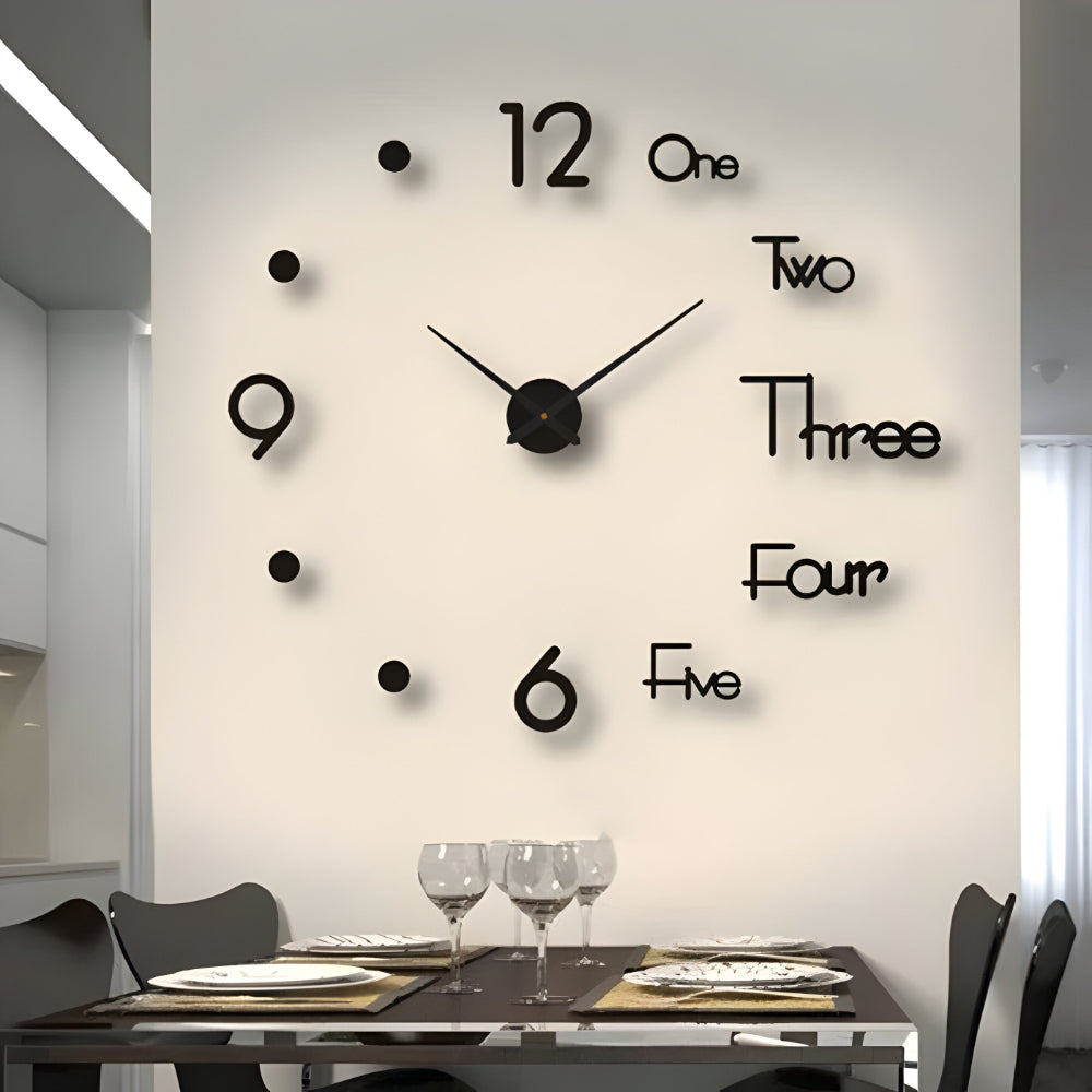 Wanduhr Modern DIY Design Große Zahlen