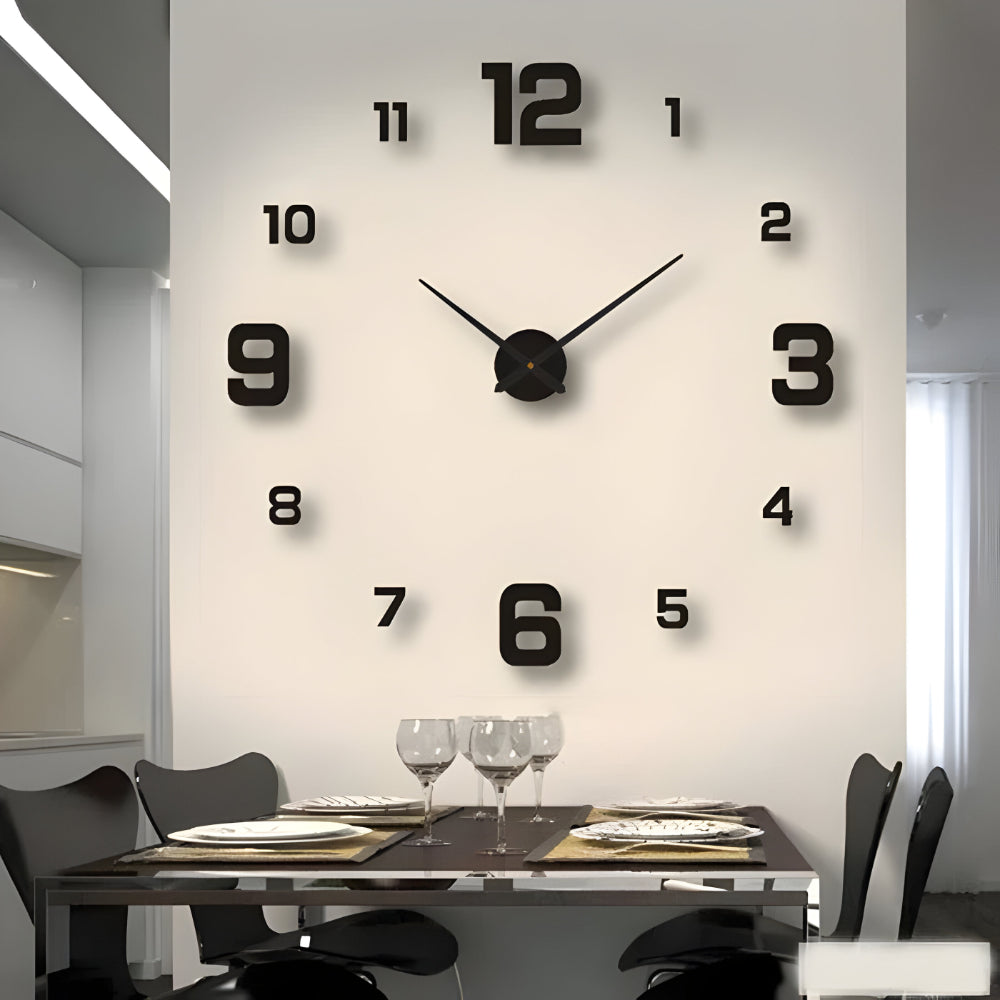 Wanduhr Modern DIY Design Große Zahlen