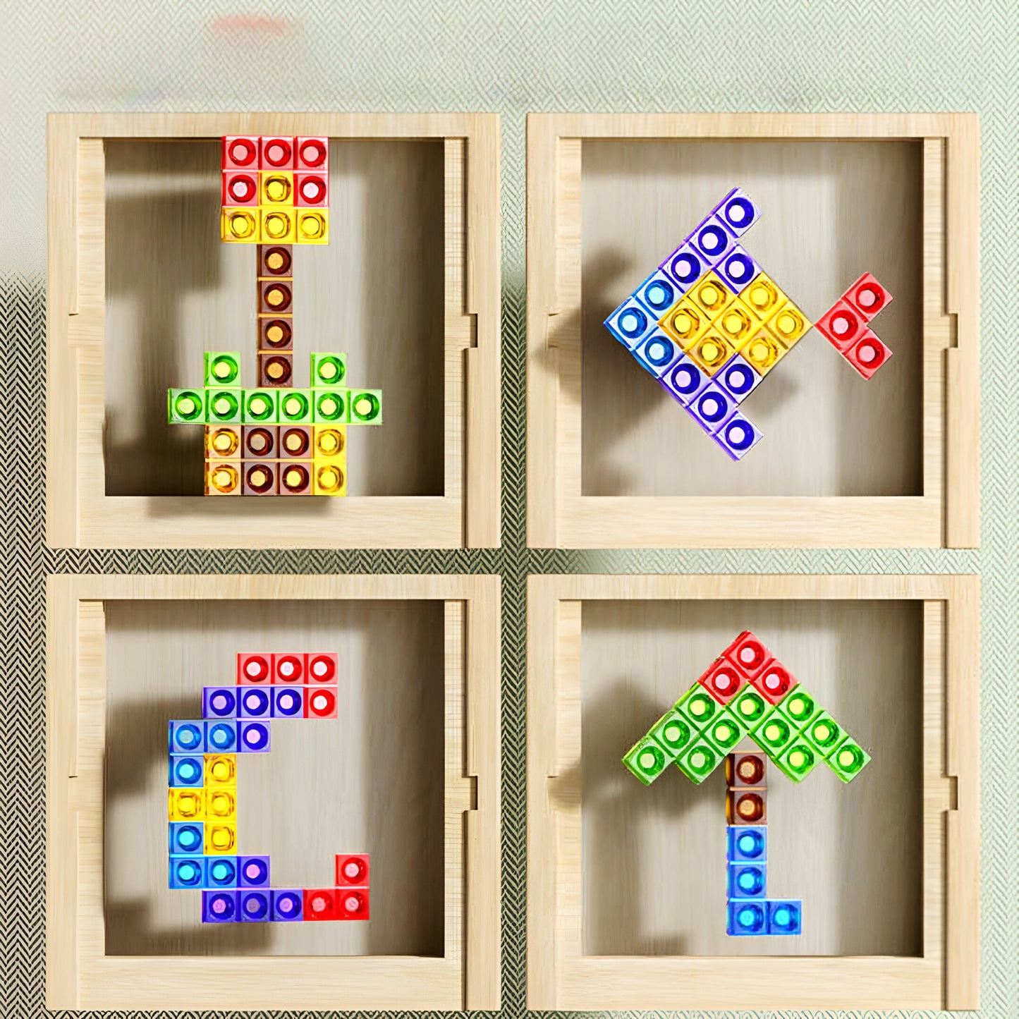 Holz Puzzle Spielzeug Bunt Pädagogisch