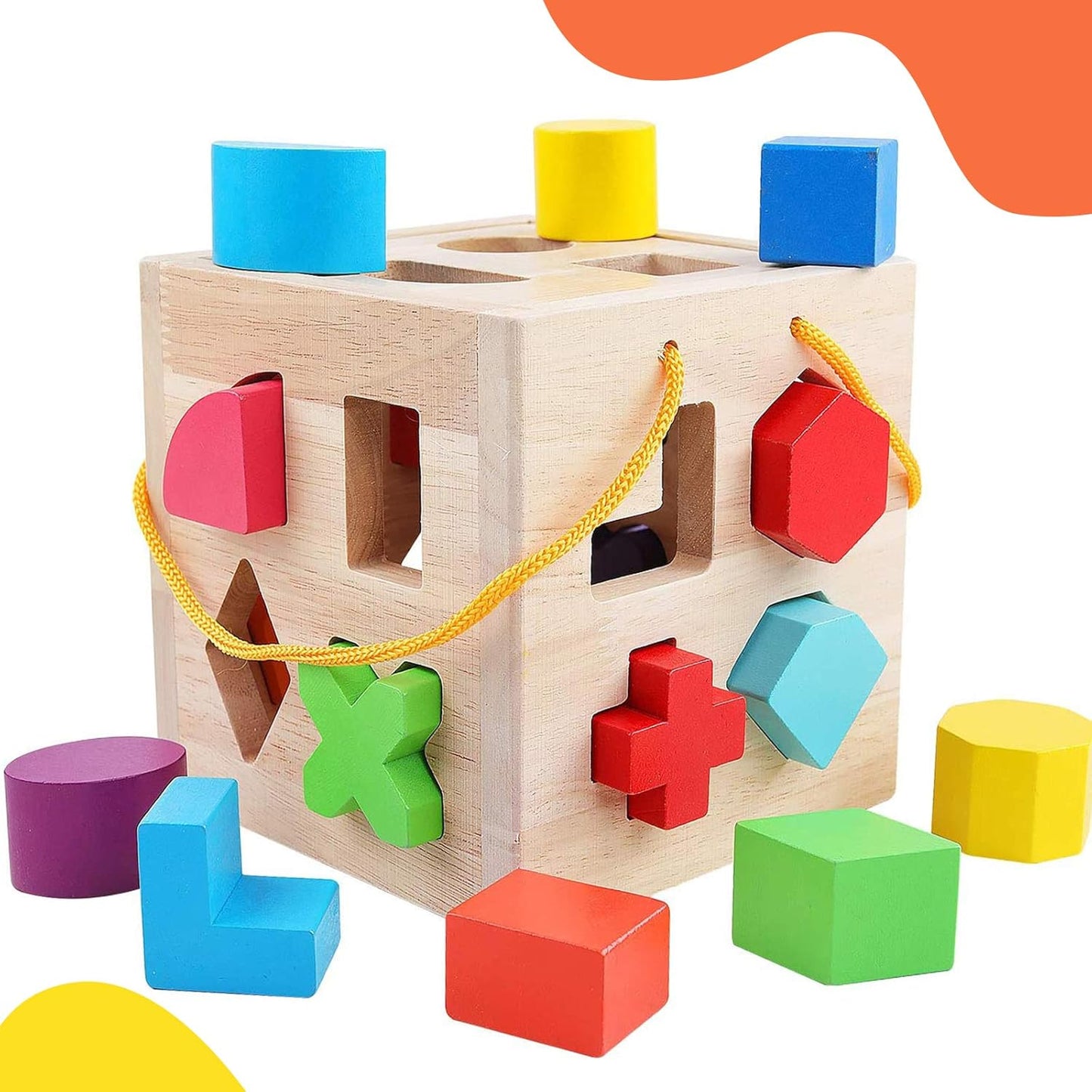 Holz Steckspiel Bunte Formen Lernspielzeug