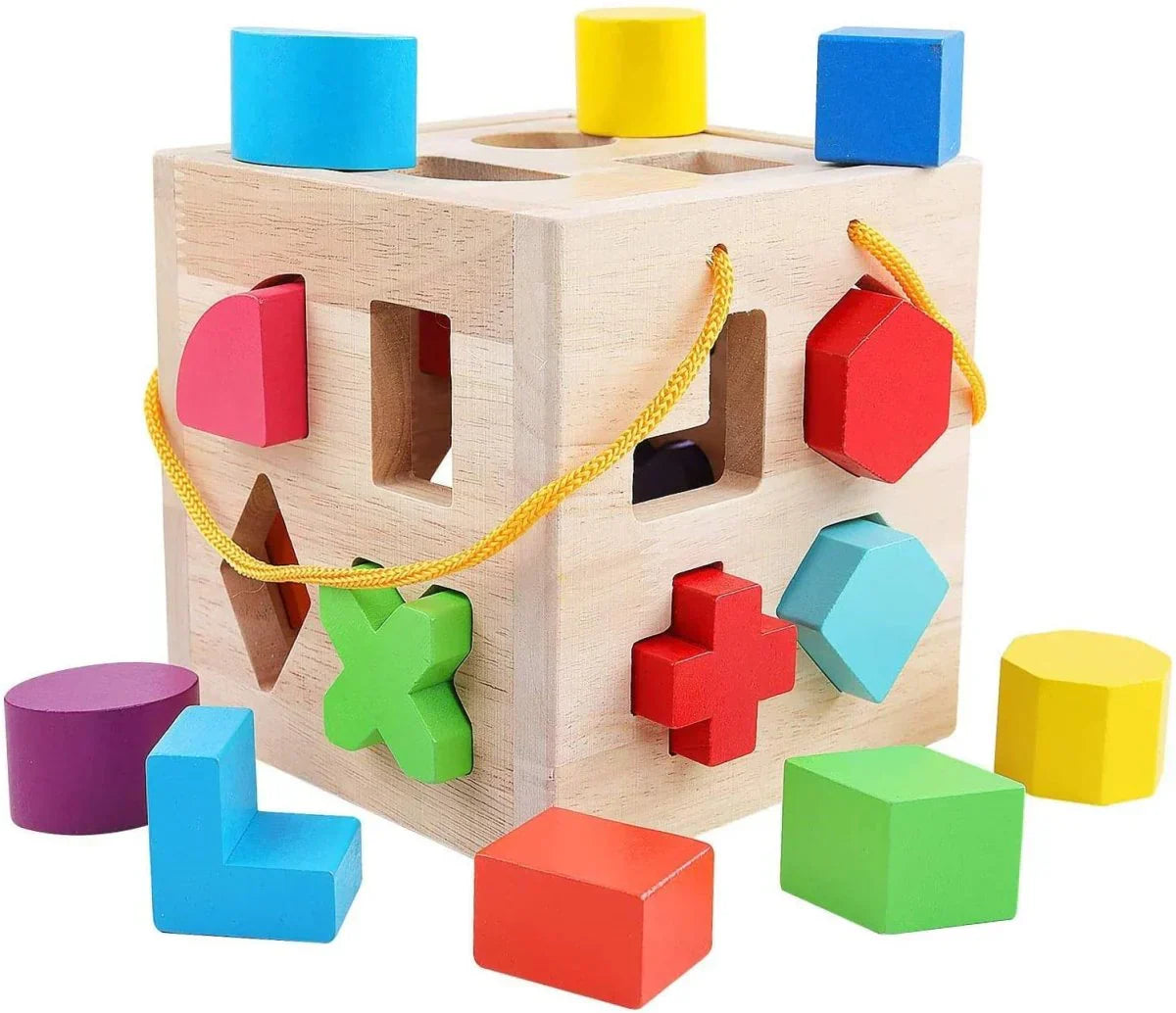 Holz Steckspiel Bunte Formen Lernspielzeug