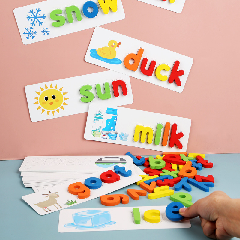 Lernspielzeug Holzbuchstaben Pädagogisches Spielset