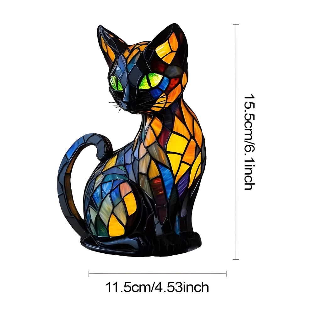Tiffany Glas Katzenlampe Dekorative Tischleuchte