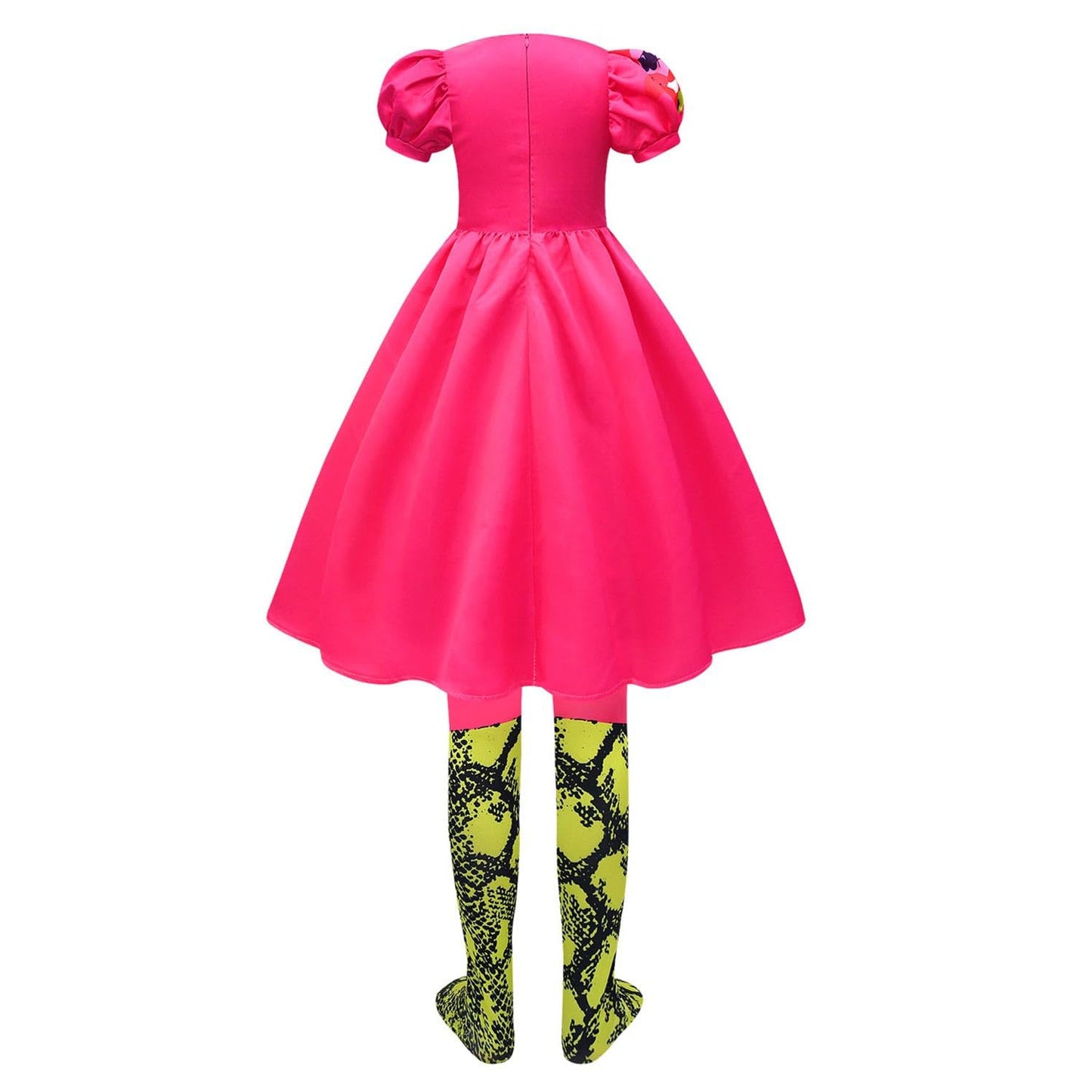 Mädchenkleid Puffärmel Bunt Partykleid Polyester