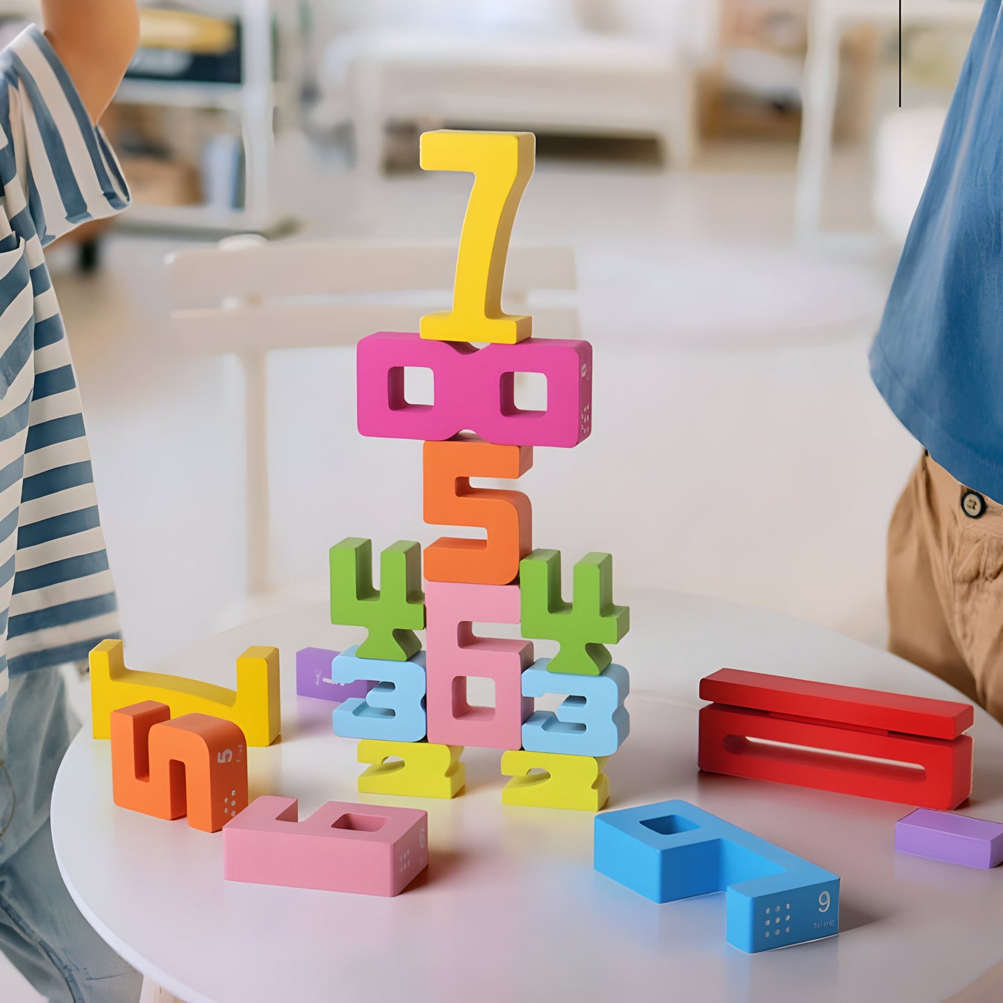 Holz Lernspielzeug Zahlenblöcke für Kinder