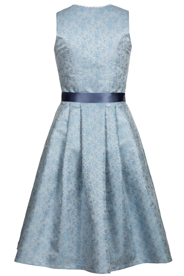 Damen Oktoberfest Hochgeschlossenes Dirndl Kleid | Langarm, Midi