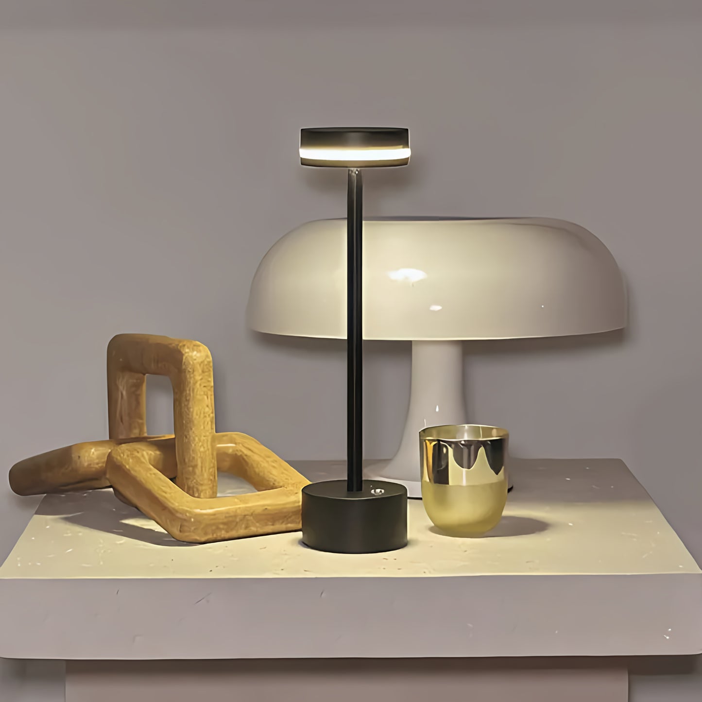 LED Tischlampe Kabellos Dimmbar Aluminium Modern