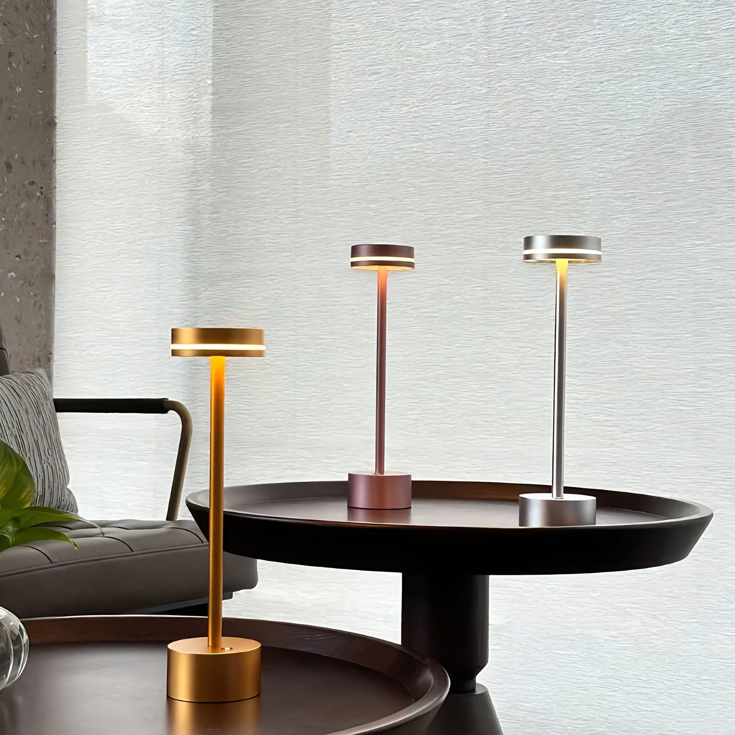 LED Tischlampe Kabellos Dimmbar Aluminium Modern