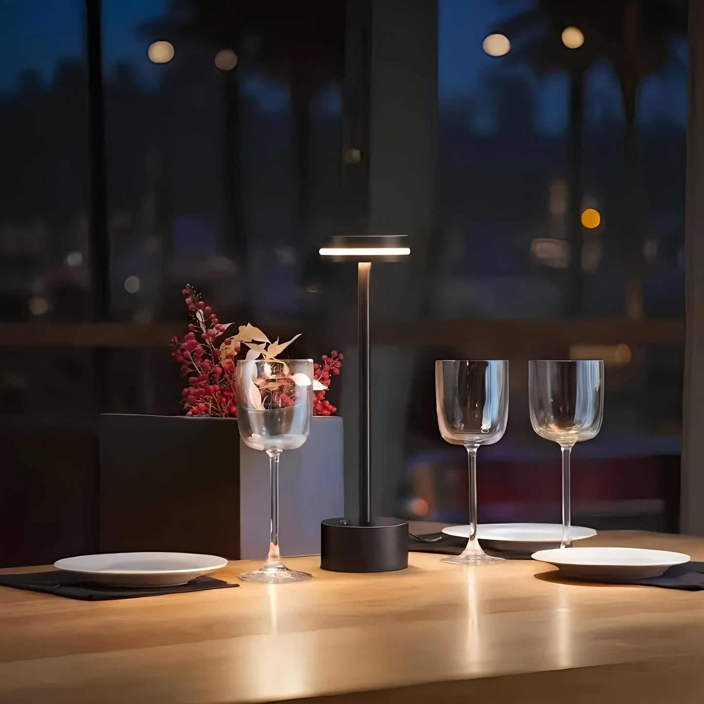 LED Tischlampe Kabellos Dimmbar Aluminium Modern