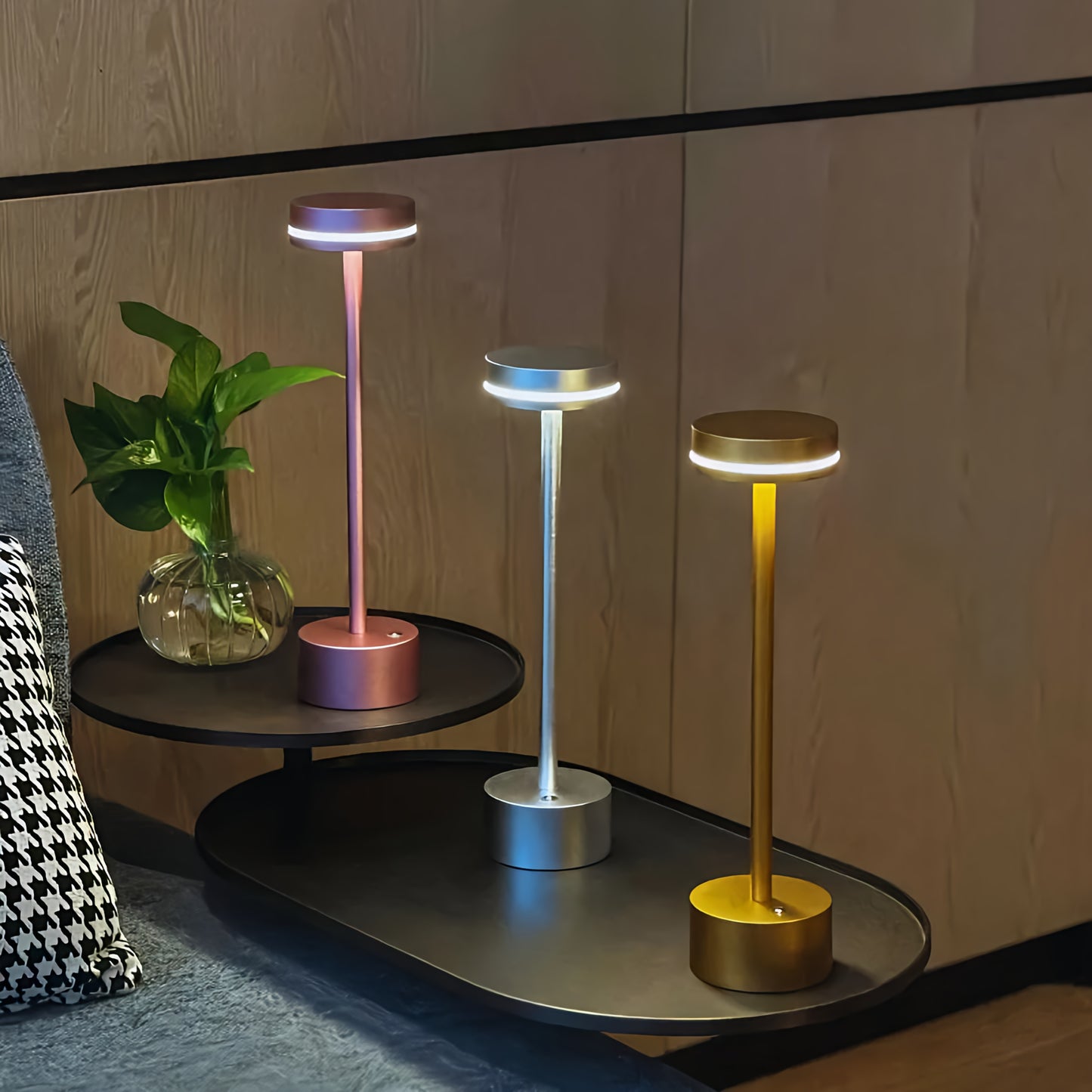 LED Tischlampe Kabellos Dimmbar Aluminium Modern