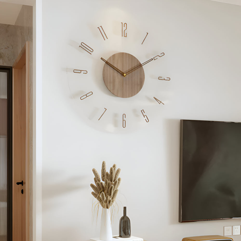 Wanduhr Holz Acryl Modernes Design
