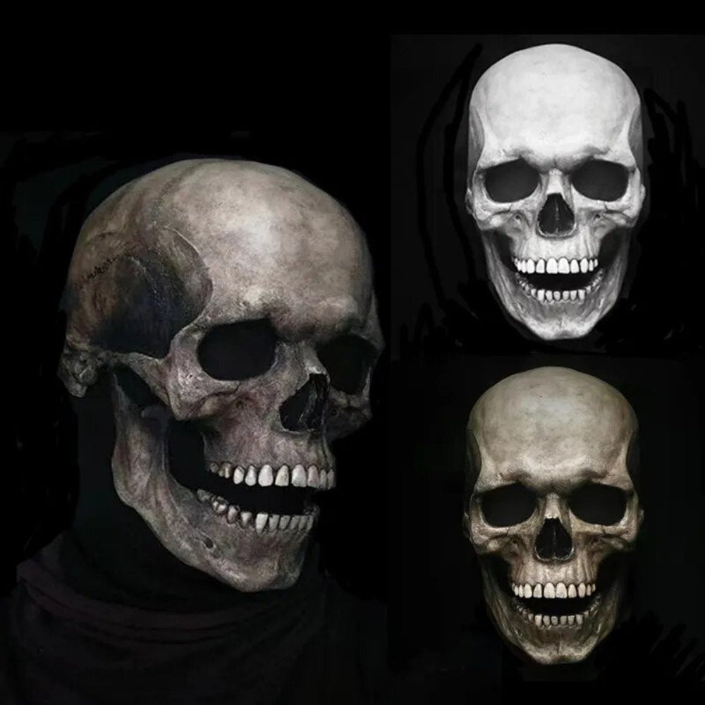 Realistische Latex Schädelmaske mit Beweglichem Kiefer