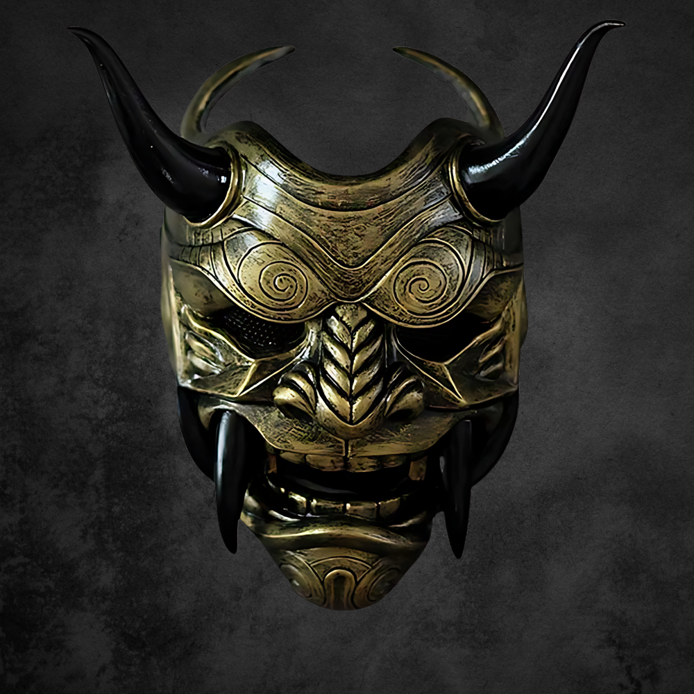Olivbraune Oni Maske - Image 1