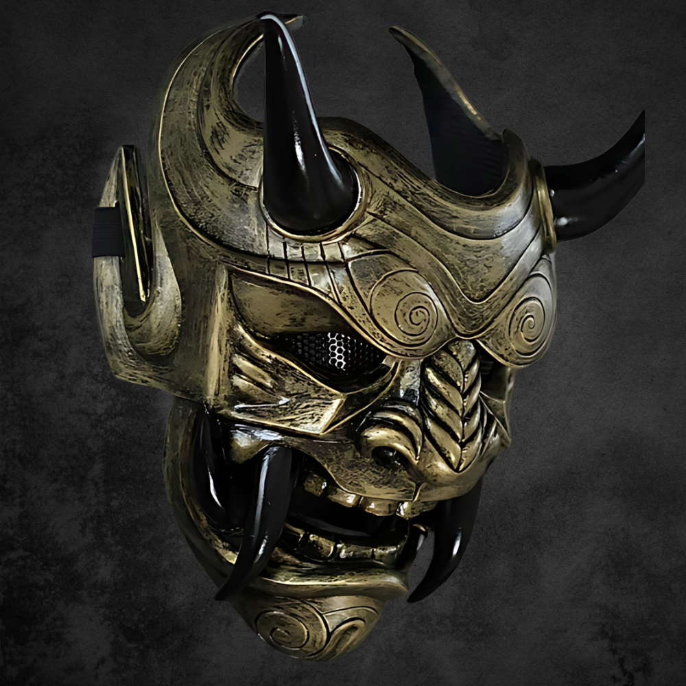 Olivbraune Oni Maske - Image 2