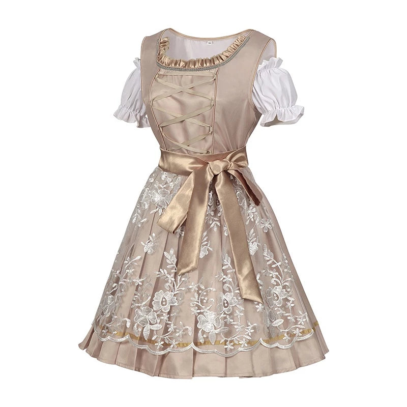 Damen Oktoberfest Kleid 2025 | Dirndl Set mit Bluse