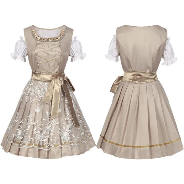 Damen Oktoberfest Kleid 2025 | Dirndl Set mit Bluse