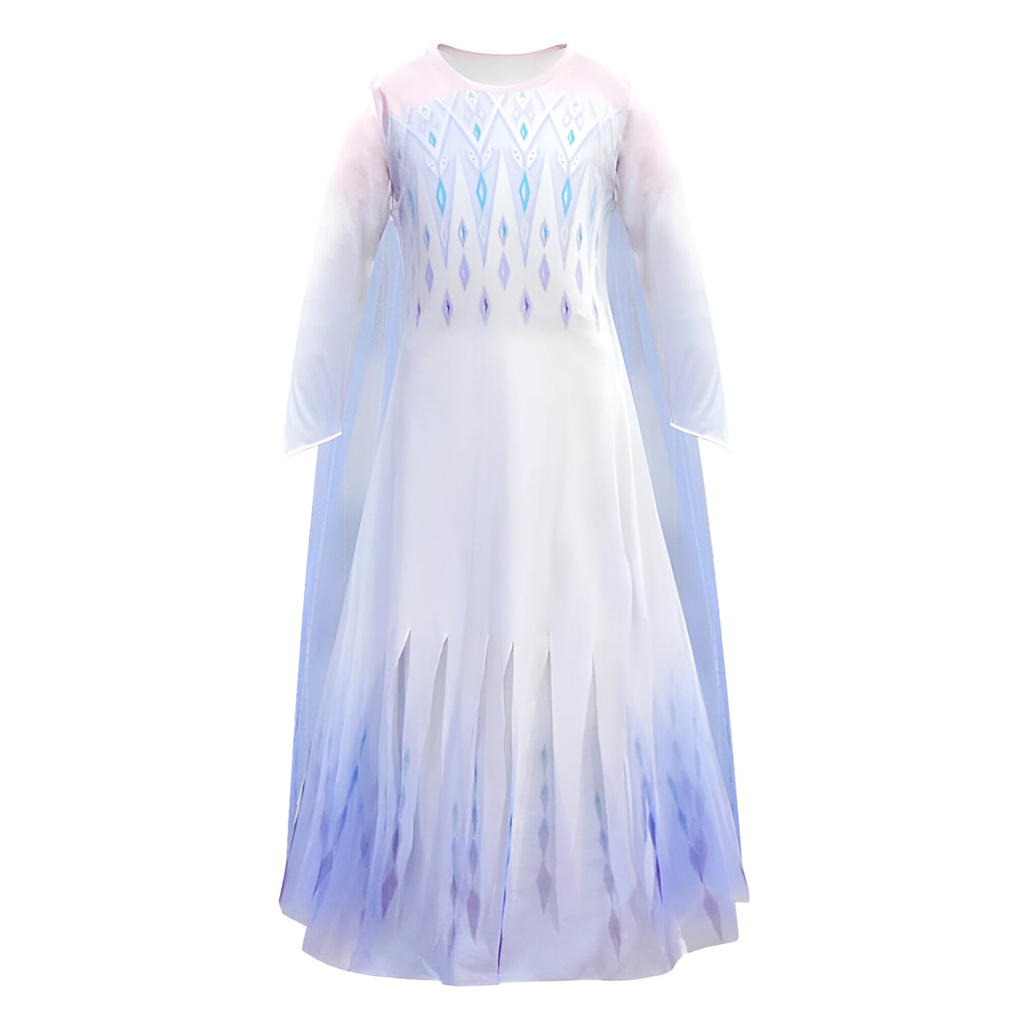 Prinzessin Kleid Mädchen Blau Weiß Kostüm