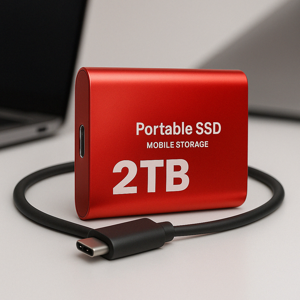 Externe SSD Tragbar USB-C 2TB Speicher