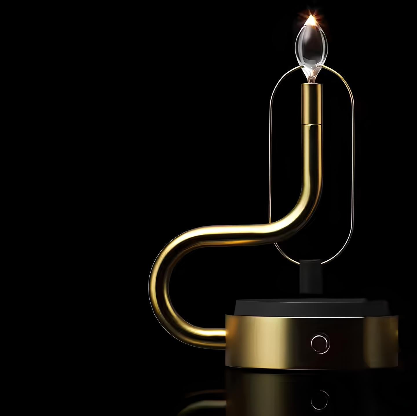 Glas LED Tischlampe mit Magnet Pendellicht
