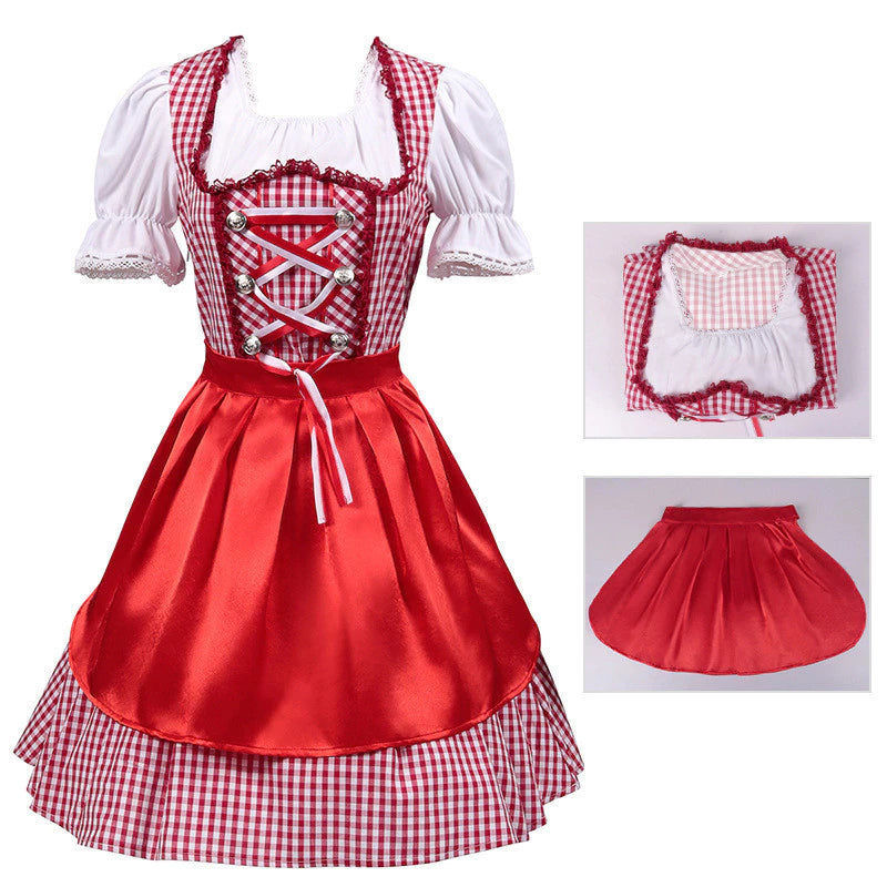 Damen Oktoberfest Dirndl Kleid 2025 | mit Dirndl Bluse