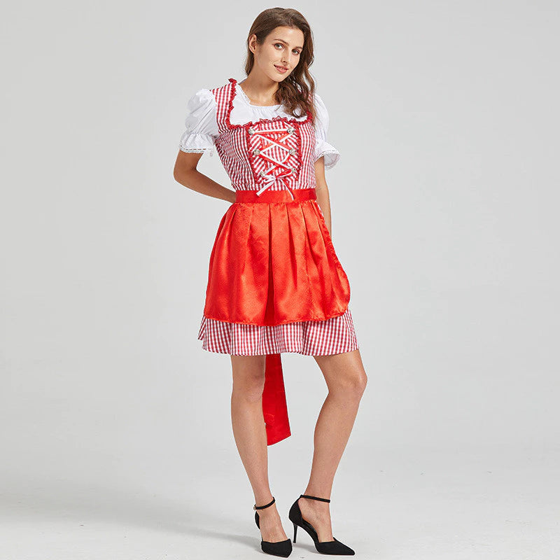 Damen Oktoberfest Dirndl Kleid 2025 | mit Dirndl Bluse