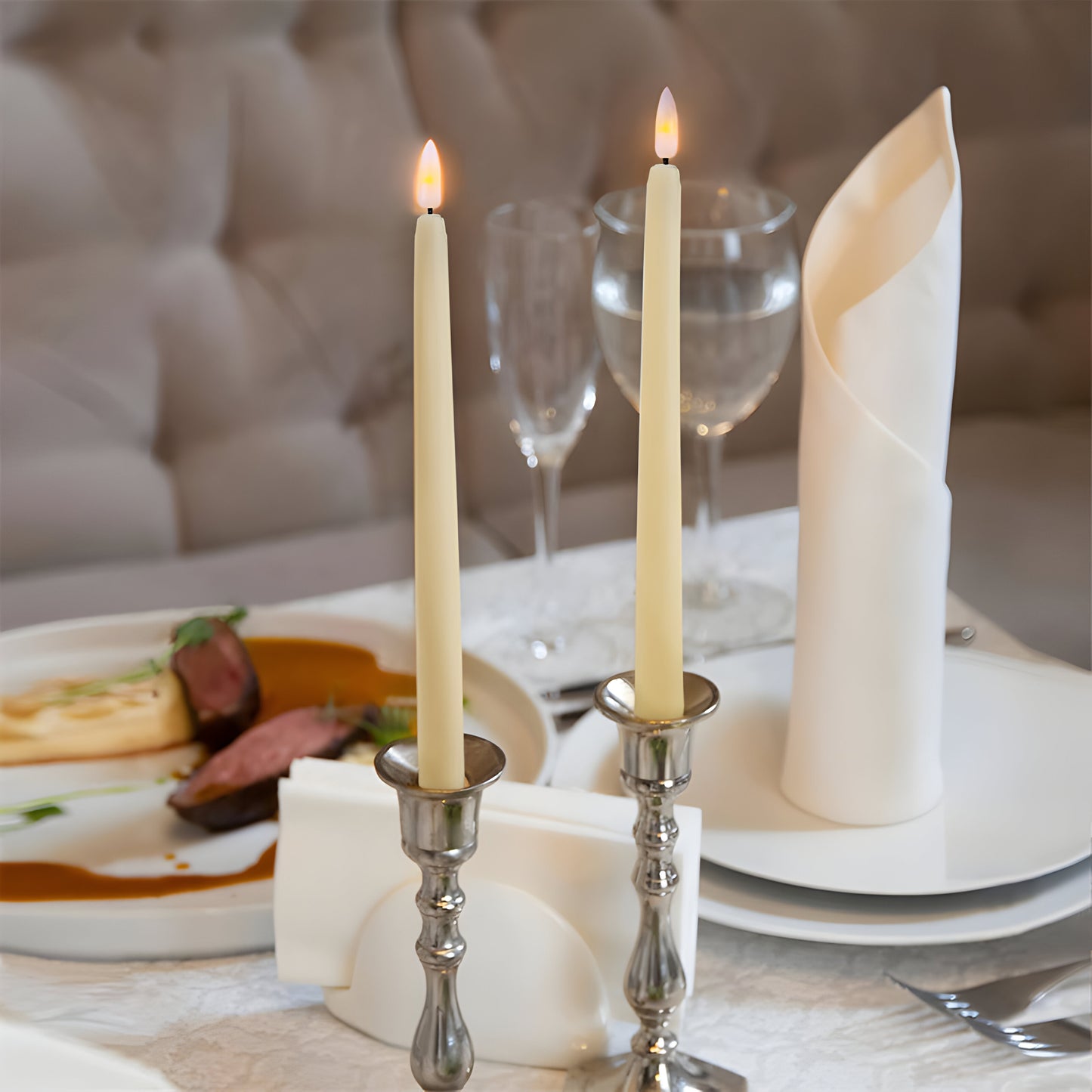 LED Stabkerzen mit Fernbedienung Set