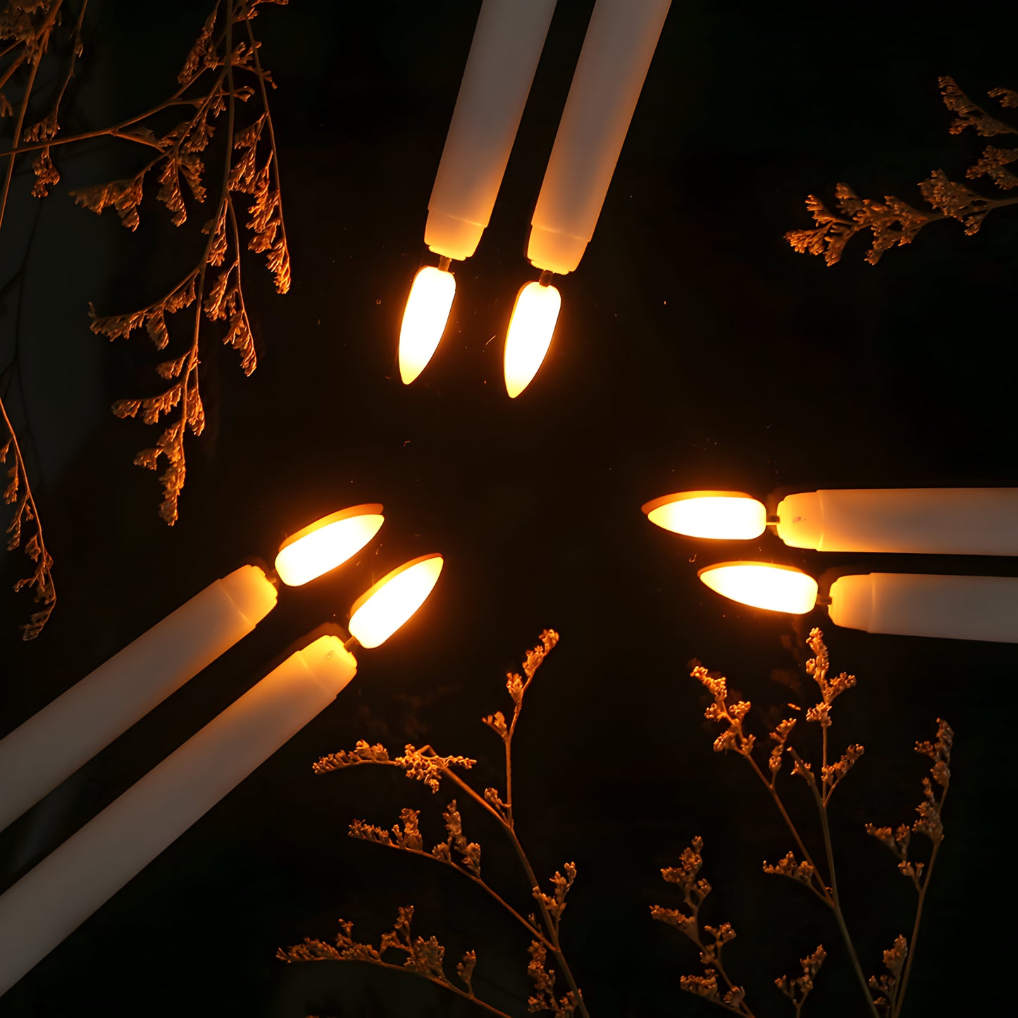 LED Stabkerzen mit Fernbedienung Set