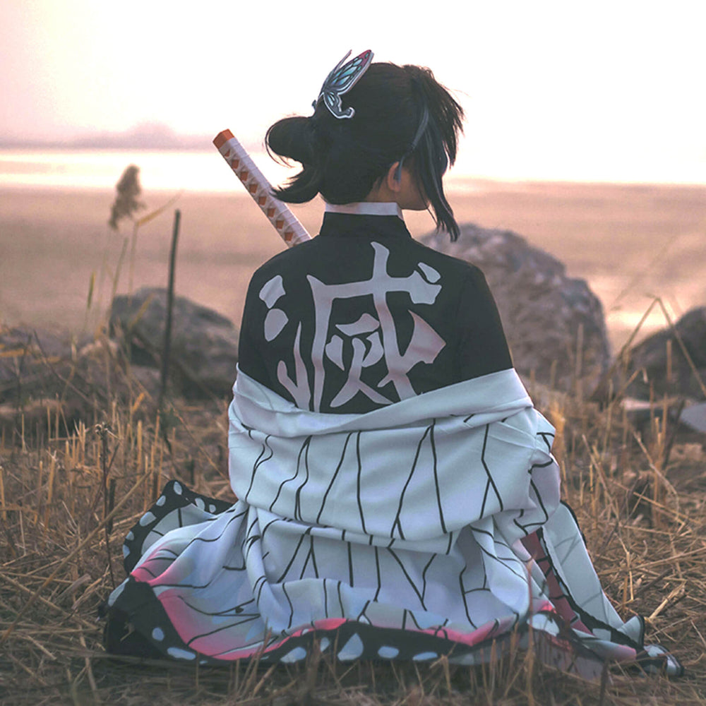 Kostüm Kinder Schmetterling Anime Kimono Cape Set Halloween Cosplay