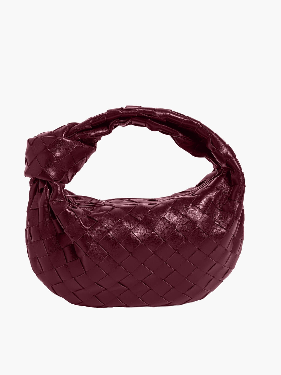 Handtasche Damen Geflochten Veganleder Schwarz