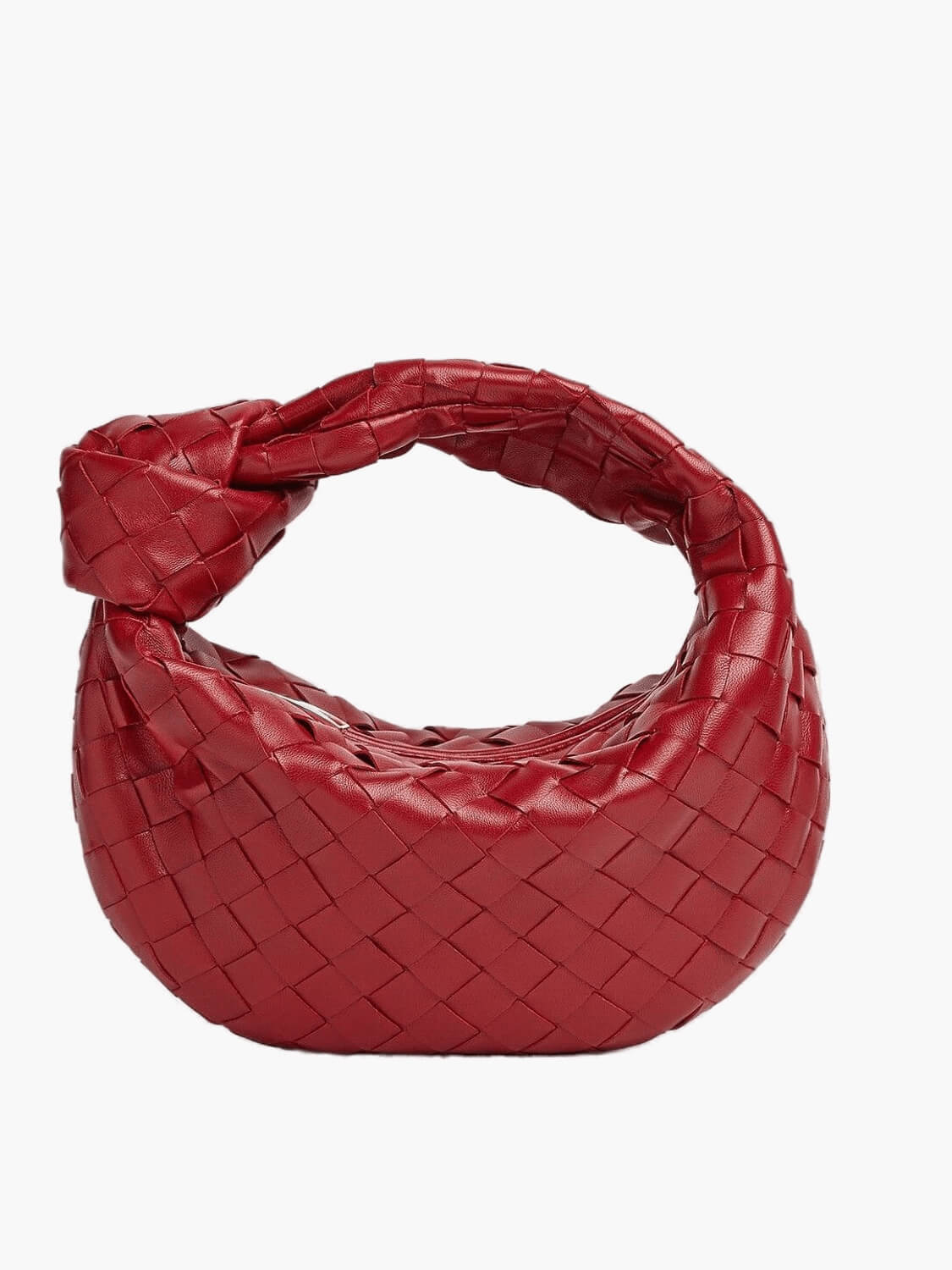 Handtasche Damen Geflochten Veganleder Schwarz